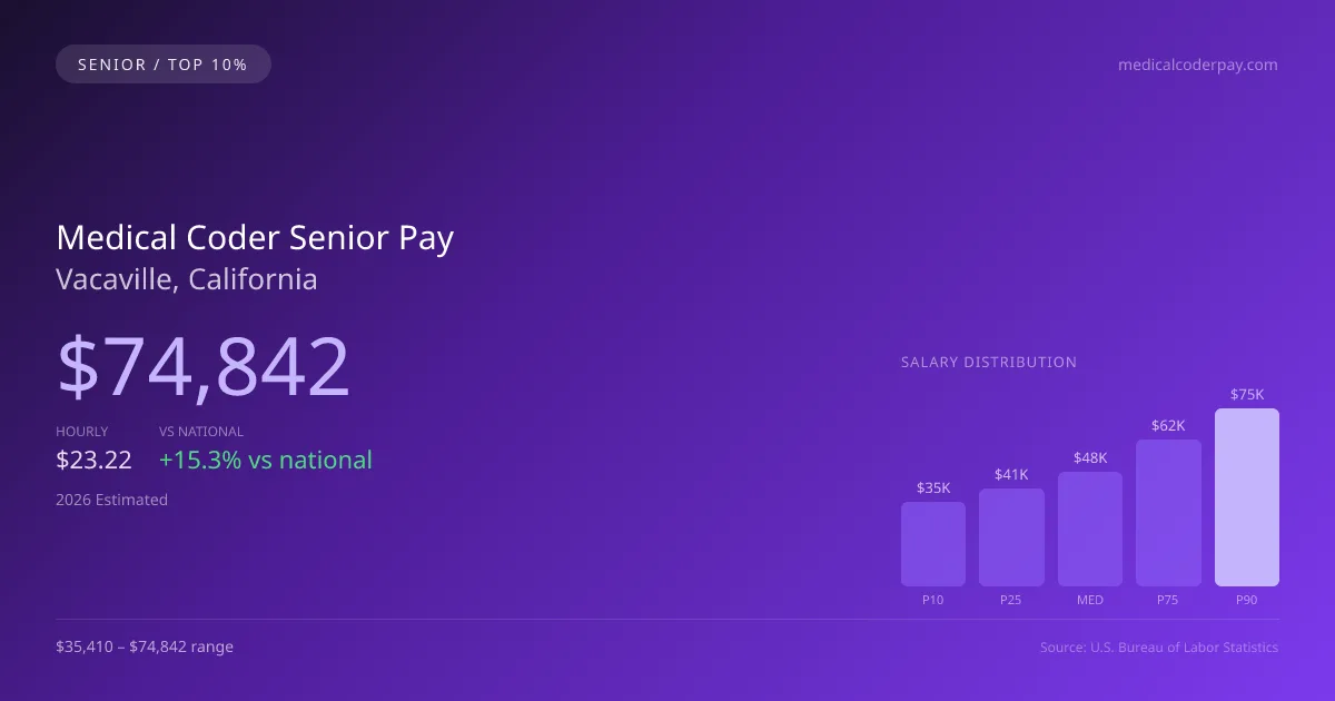 Medical Coder Senior Salary in Vacaville, CA — 2026 est., based on 2025 BLS