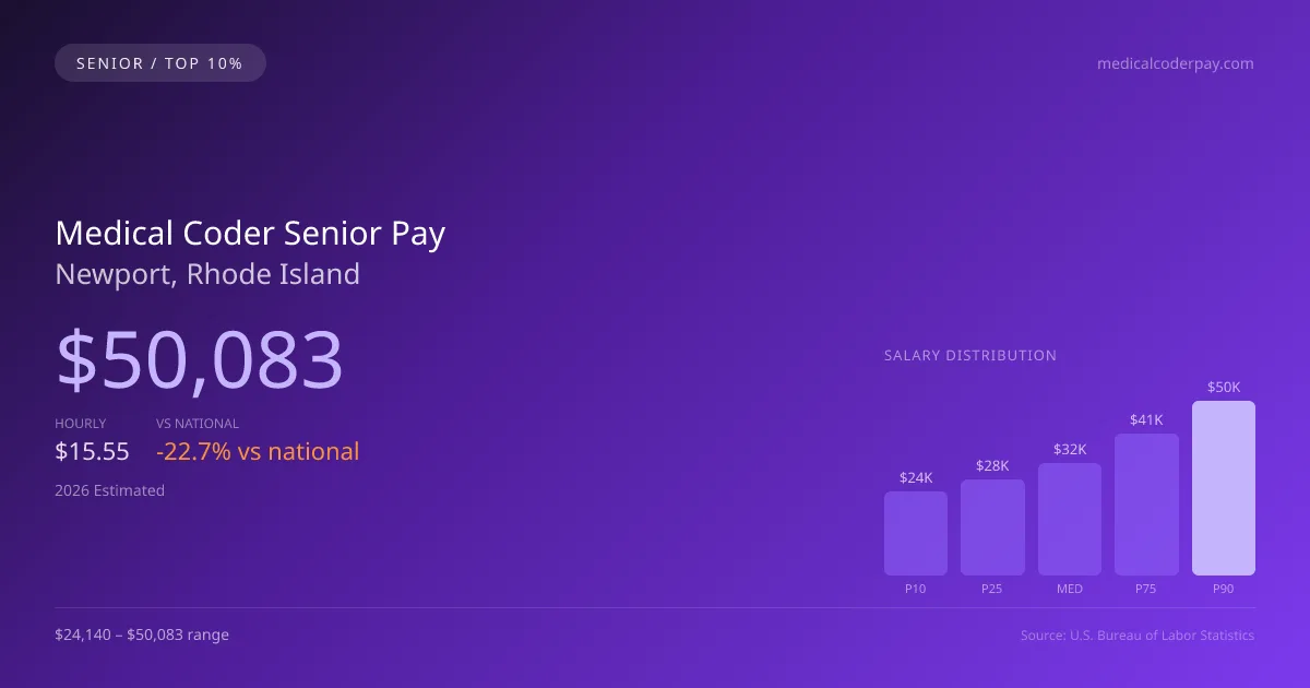 Medical Coder Senior Salary in Newport, RI — 2026 est., based on 2025 BLS
